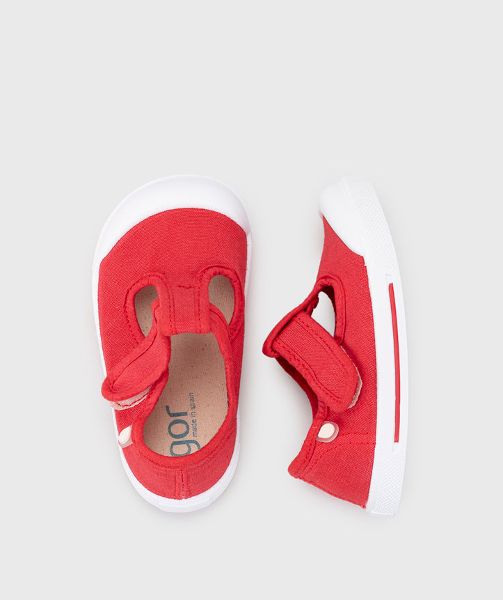 Igor Boy's And Girl's Barefoot Canvas Pepito Shoes - Rojo
