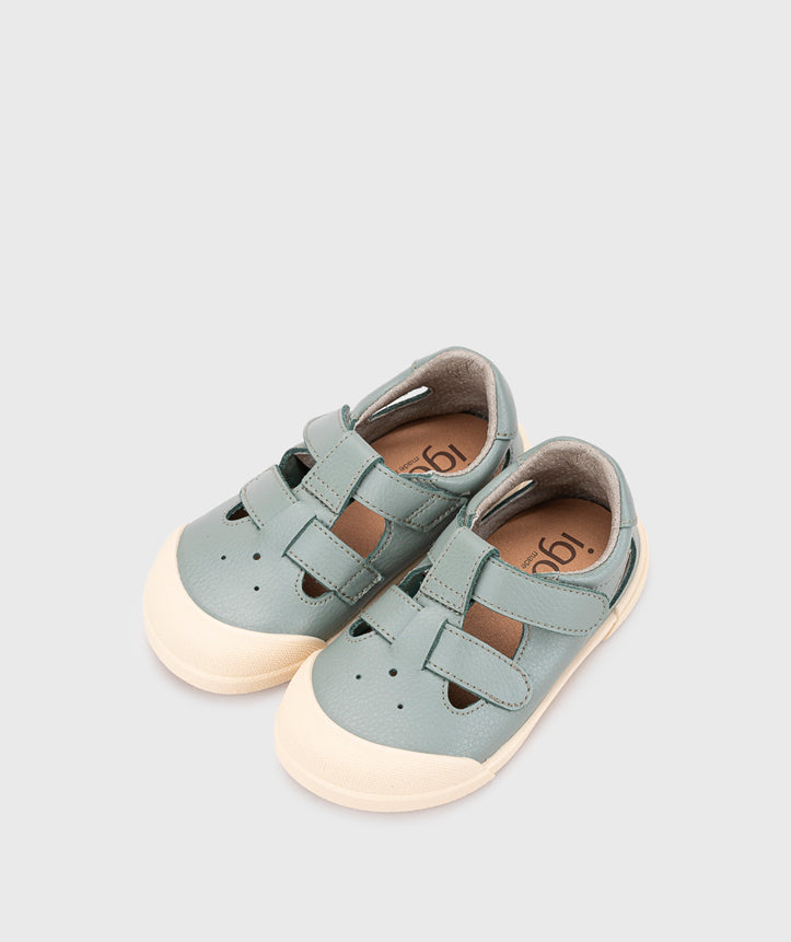 Igor Boy's And Girl's Sandalia Piel Barefoot Shoes - Verde