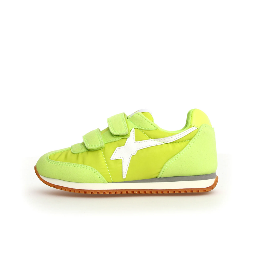 W6YZ Boy's And Girl's Samoa Vl-J Casual Shoes - Light Green / White / Yellow Fluo