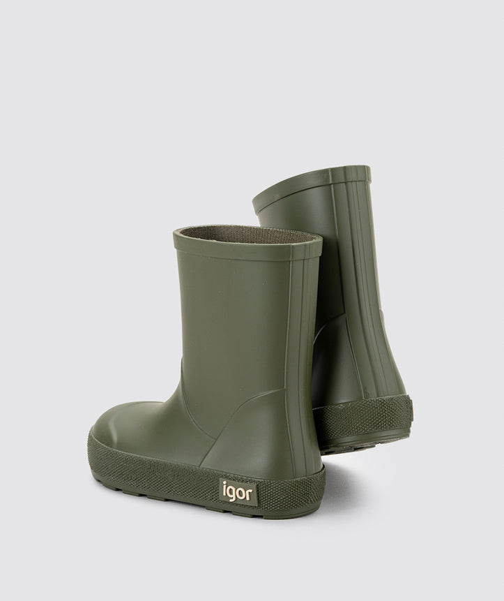 Igor Boy's and Girl's Yogi Rain Boots, Kaki