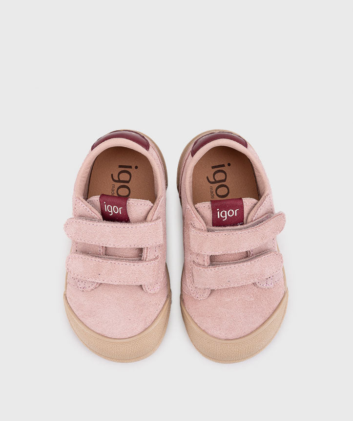 Igor Girl's Tennie Suede Shoes - Rosa
