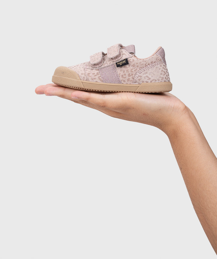 Igor Boy's and Girl's Tennis Leo Barefoot Sneakers - Rosa