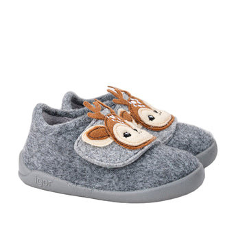 Igor Boy's and Girl's Homie Reno Reindeer Barefoot Shoes - Gris