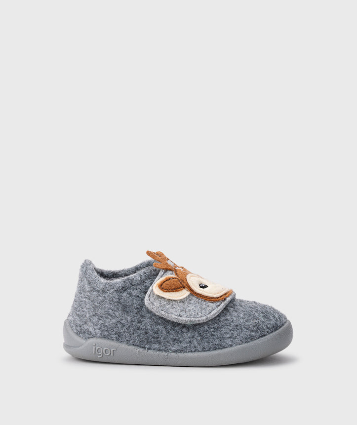Igor Boy's and Girl's Homie Reno Reindeer Barefoot Shoes - Gris