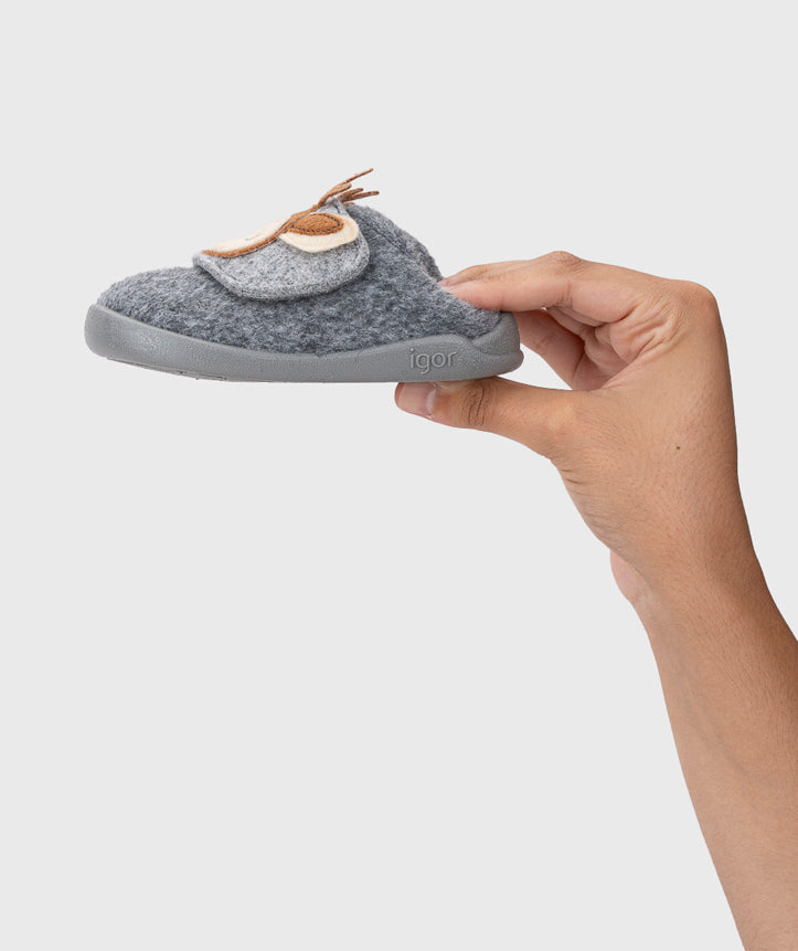 Igor Boy's and Girl's Homie Reno Reindeer Barefoot Shoes - Gris