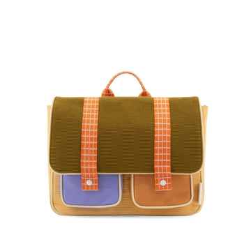 Sticky Lemon Farmhouse Corduroy School Bag, Pear Jam