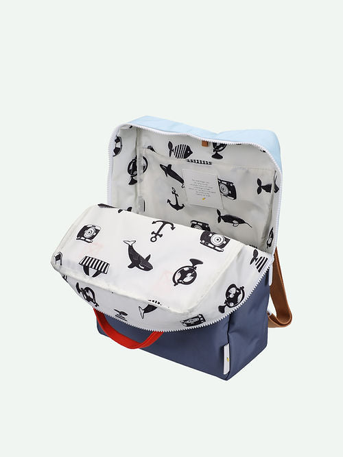 Sticky Lemon Colorblocking Collection Large Backpack - Zissou Blue / Blue Whale