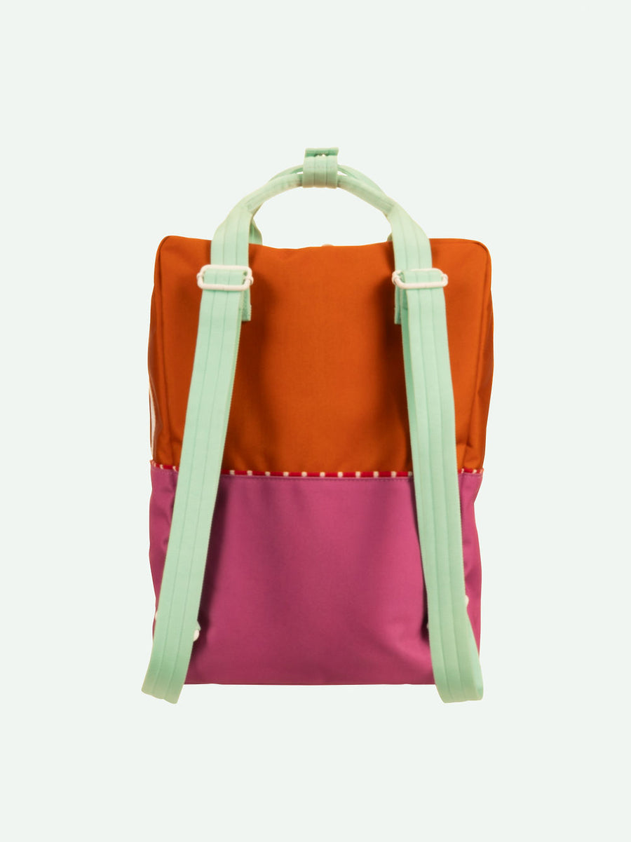 Sticky Lemon Better Together Colorblocking Large Backpack - Gravel Orange / Rosette Pink