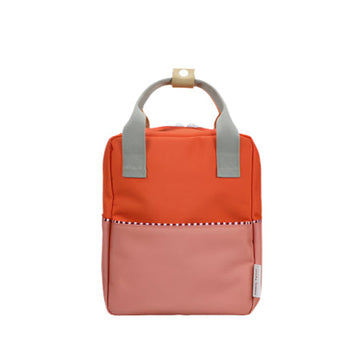 Sticky Lemon Colorblocking Collection Small Backpack - Lifebuoy Orange / Coral Pink