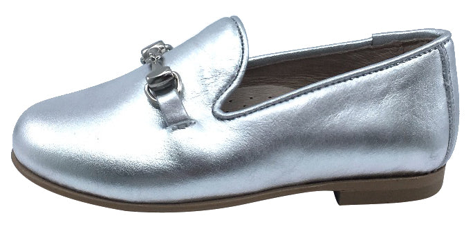 Hoo Shoes Chain Smoking Loafer, Silver