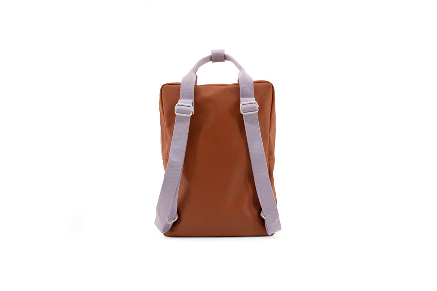 Sticky Lemon Envelope Large Backpack, Chocolate Sundae/Daisy Yellow/Mauve Lilac