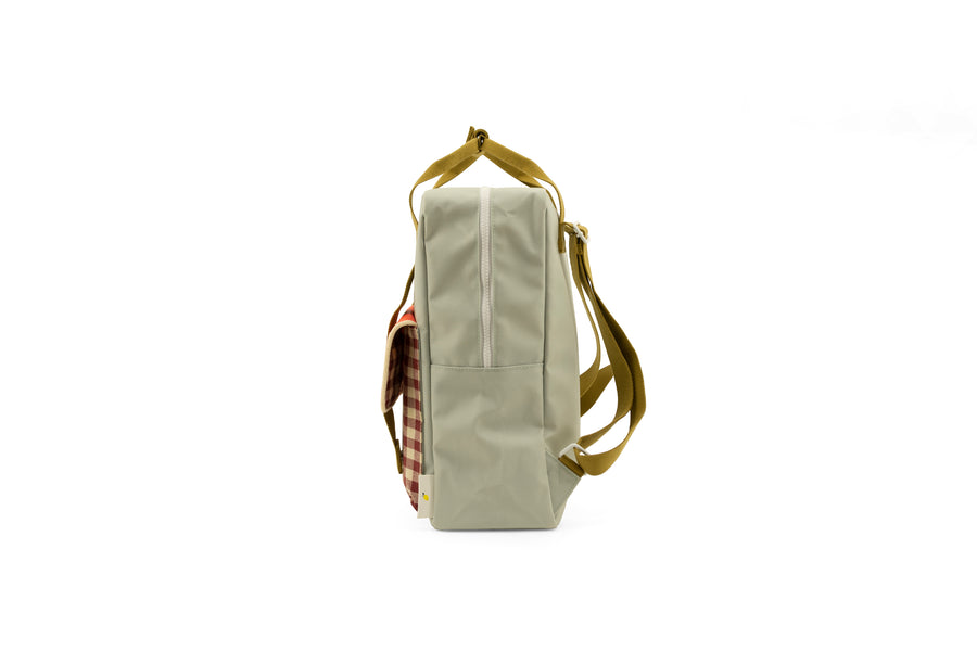 Sticky Lemon Envelope Large Backpack, Pool Green/Apple Red/Leaf Green