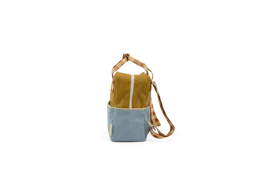 Sticky Lemon Colourblocking Small Backpack, Blueberry/Willow Brown/Pear Green