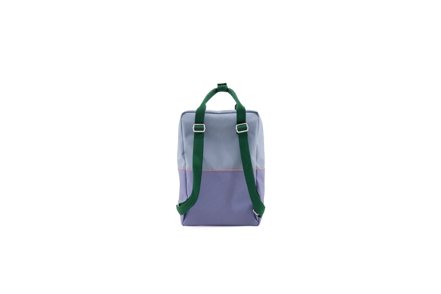 Sticky Lemon Large Backpack Color Block Collection, Henckles Blue/Moustafa Purple/Movie Green