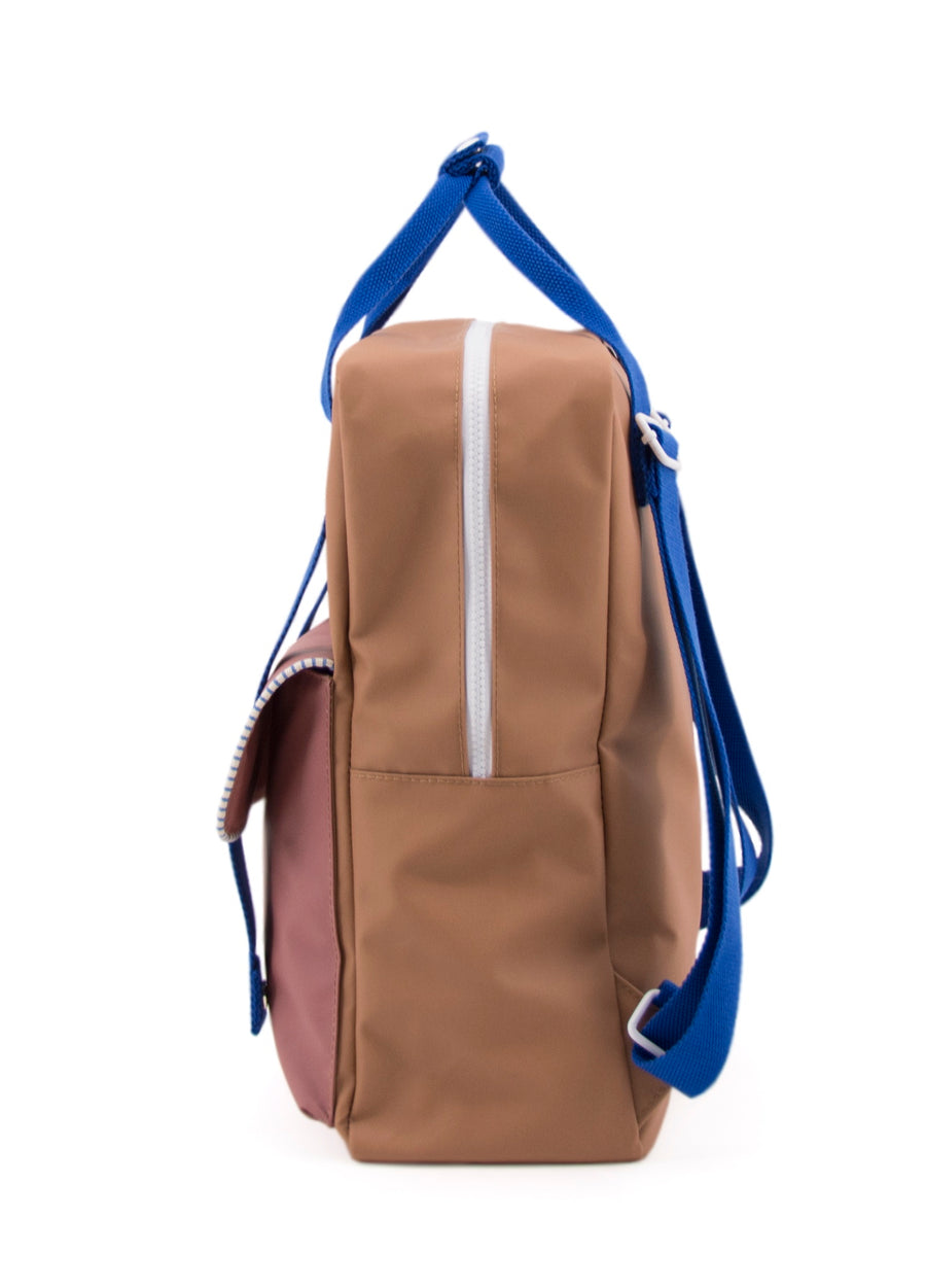 Sticky Lemon Deluxe Envelope Large Backpack, Sugar Brown/Hotel Brick/Ink Blue