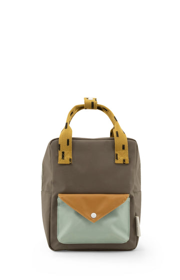 Sticky Lemon Sprinkles Envelope Small Backpack, Sage Green/Moss Green/Panache Gold