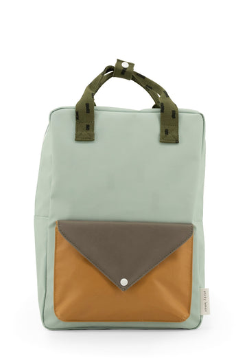 Sticky Lemon Sprinkles Envelope Large Backpack, Sage Green/Moss Green/Panache Gold