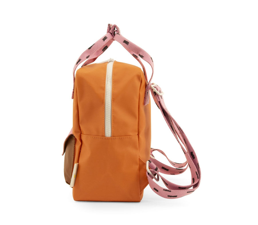 Sticky Lemon Sprinkles Envelope Small Backpack, Carrot Orange/Bubbly Pink/Syrup Brown