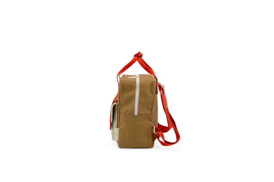 Sticky Lemon Envelope Deluxe Small Backpack, Pool Green/Apple Red/Leaf Green