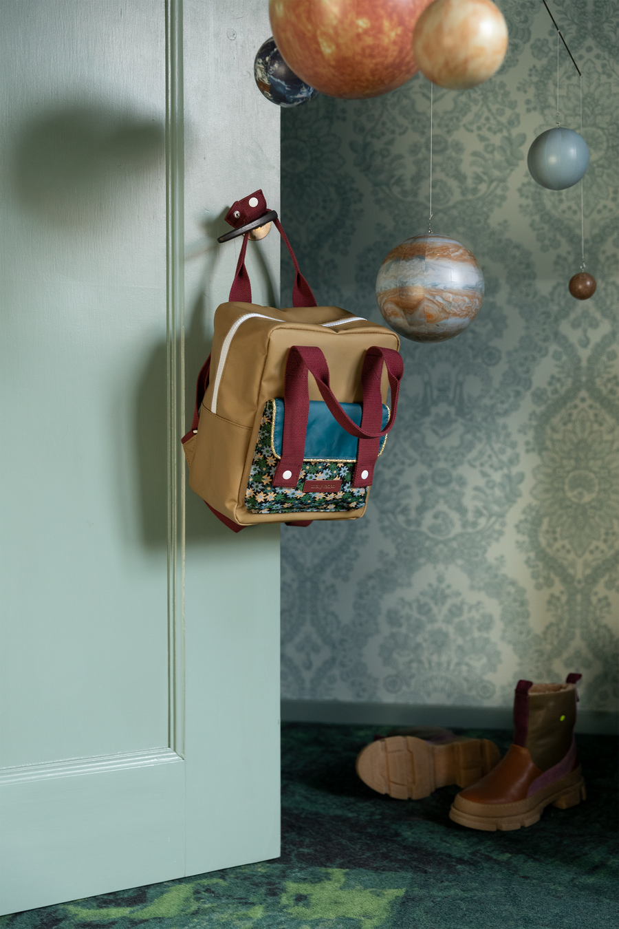 Sticky Lemon Golden Small Backpack, Inventor Green/Flowerfield Green