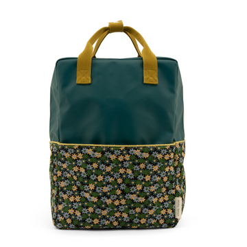 Sticky Lemon Large Golden Backpack, Edison Teal/Flower Field Green