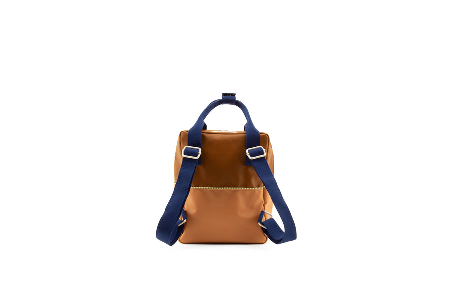 Sticky Lemon Colourblocking Small Backpack, Treehouse Brown/Morning Sky