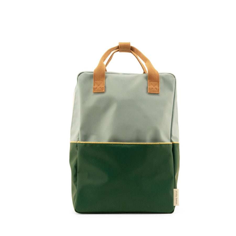 Sticky Lemon Colourblocking Large Backpack,  Island Blue/Green Meadow