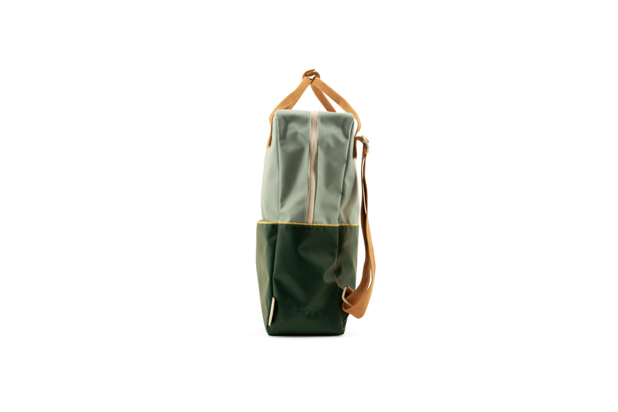 Sticky Lemon Colourblocking Large Backpack,  Island Blue/Green Meadow