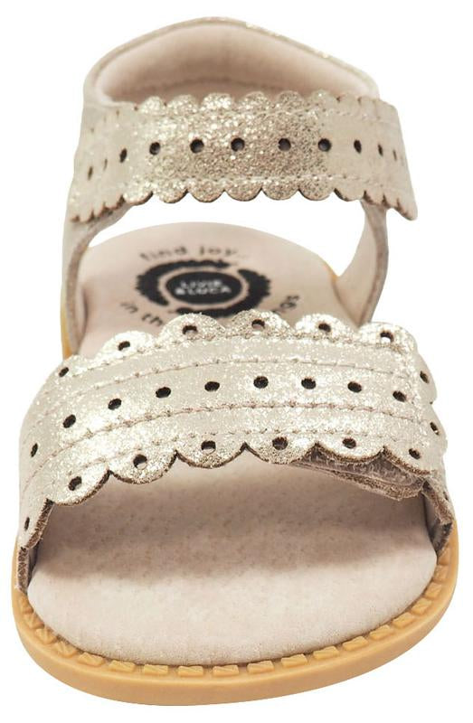 Livie & Luca Girl's Posey Gold Shimmer Leather Sandals