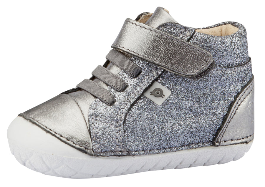 Old Soles Girl's Ring Pave Sneakers, Glam Gunmetal / Rich Silver