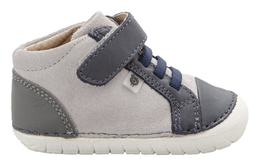 Old Soles Girl's & Boy's High Pave Sneakers - Navy/Grey/Grey Suede