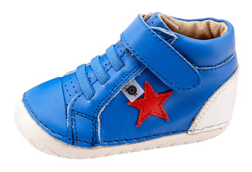 Old Soles Boy's 4051 Champster Pave Hightop Sneakers - Neon Blue/Snow/Bright Red