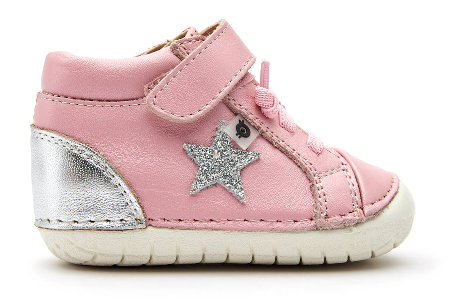 Old Soles Girl's 4051 Champster Pave Sneakers - Pearlised Pink/Silver/Glam Argent