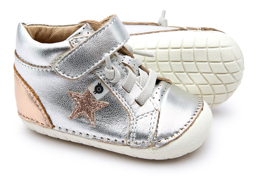 Old Soles Girl's 4051 Champster Pave Sneakers - Silver/Copper/Glam Copper