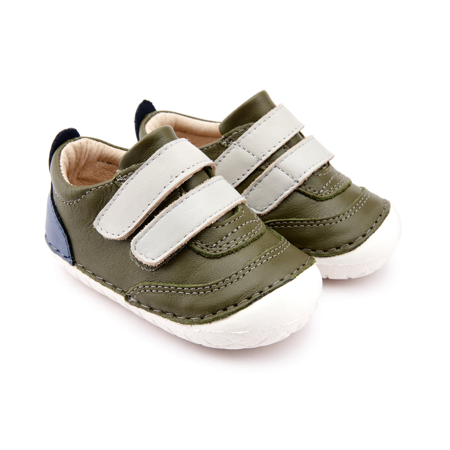 Old Soles Boy's Farlap Sneaker Shoe - Militare/Gris/Petrol