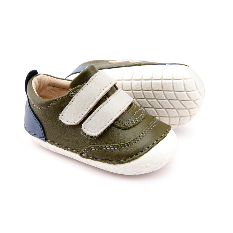 Old Soles Boy's Farlap Sneaker Shoe - Militare/Gris/Petrol