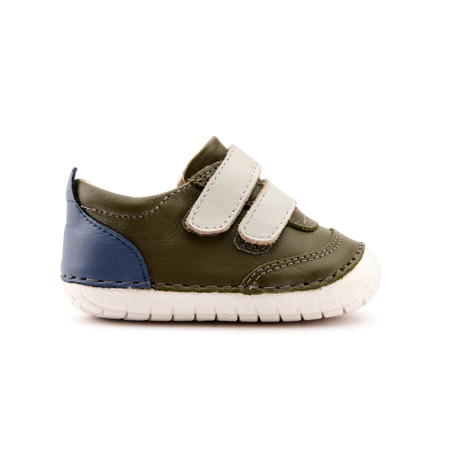 Old Soles Boy's Farlap Sneaker Shoe - Militare/Gris/Petrol