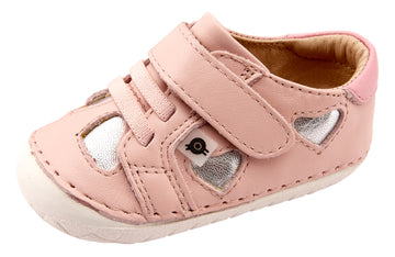 Old Soles Girl's 4076 Hearty Pave Shoes - Powder Pink/Silver/Pearlised Pink