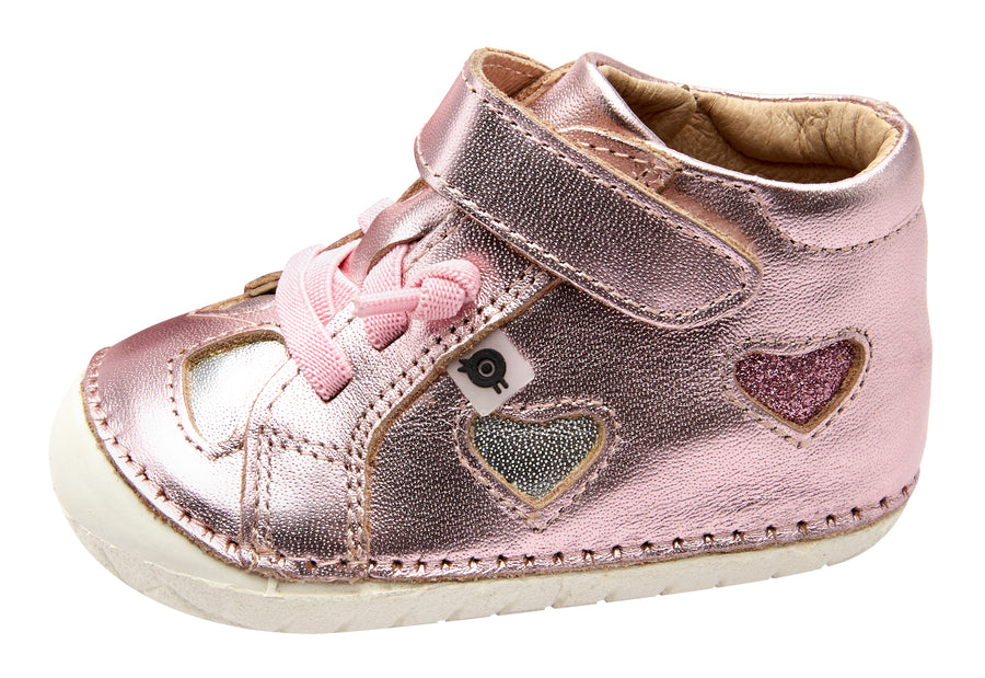 Old Soles Girl's 4084 Love-Ly Pave Sneakers - Pink Frost/Glam Pink/Silver