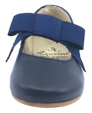 Luccini Mary Jane with Grosgrain Bow, Navy