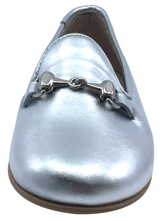 Hoo Shoes Chain Smoking Loafer, Silver