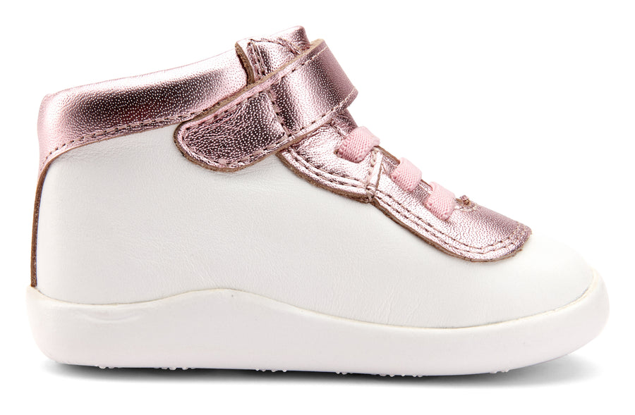 Old Soles Girl's 8011 Star Street Sneaker Shoes - Snow/Pink Frost/Glam Pink