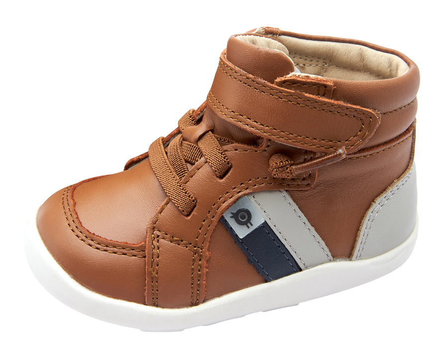 Old Soles Boy's 8028 Upper Ground Sneakers - Tan/Gris/Navy