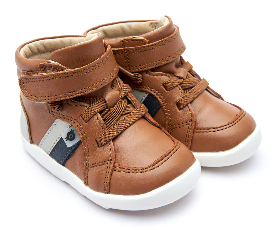 Old Soles Boy's 8028 Upper Ground Sneakers - Tan/Gris/Navy