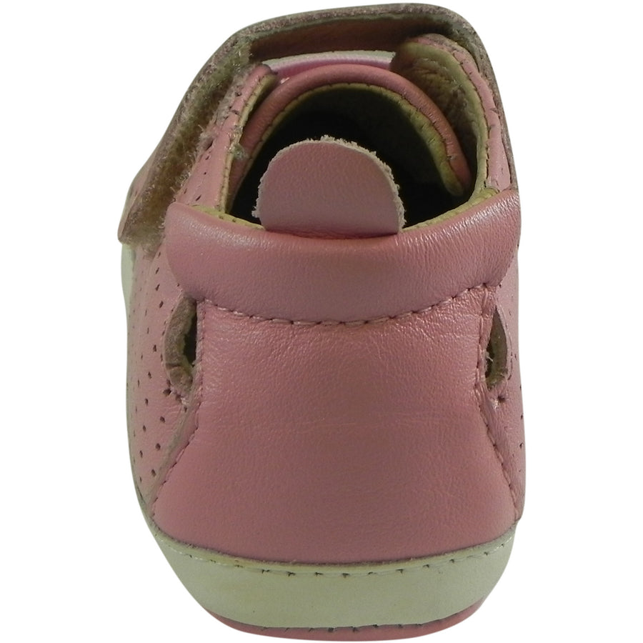 Old Soles Girl's Cheer Bambini Pink Leather First-Walker Sneaker