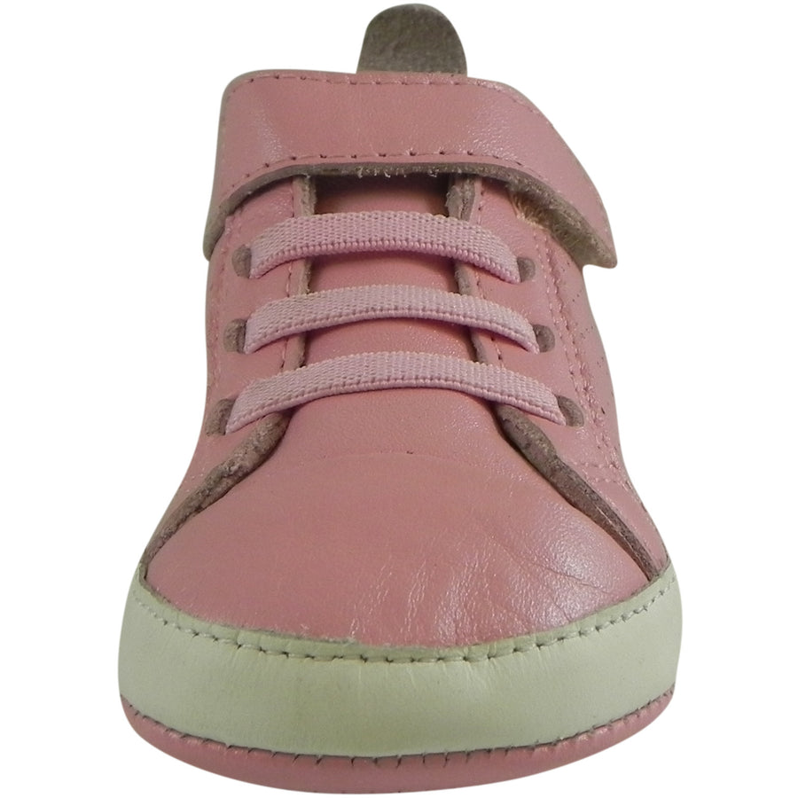 Old Soles Girl's Cheer Bambini Pink Leather First-Walker Sneaker