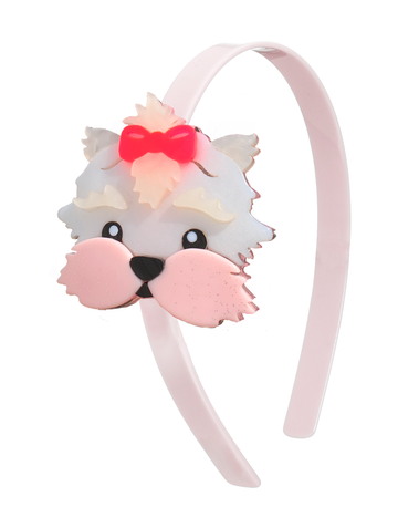 Lilies & Roses NY Girl's Dog with Bow Headband