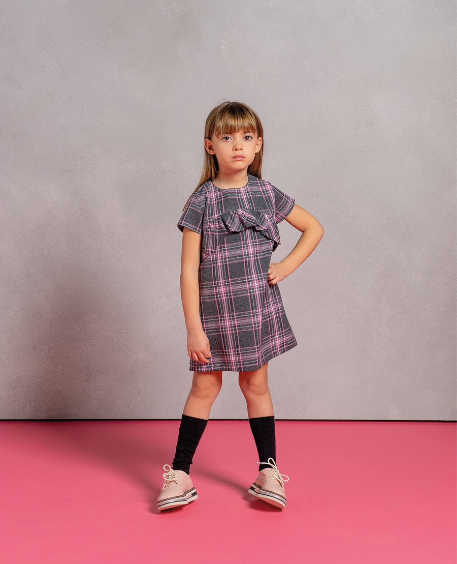 Fracomina Mini Multi Plaid Dress