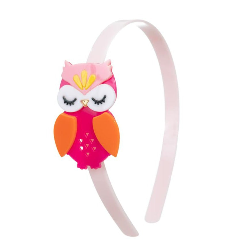 Lilies & Roses NY Owl Headband, Dark Pink