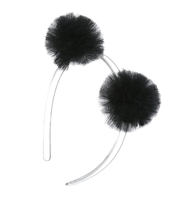 Lilies & Roses NY Pompom Black Headband